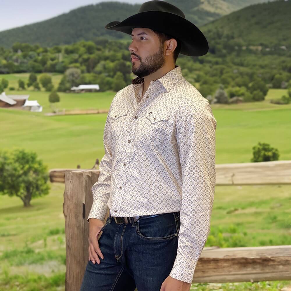 Starr Wstrn Wear Mens Ls Shirt - SWPTSLS-375