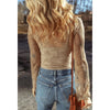 Sugar & Lace Womens Apricot Lace Blouse