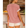 Sugar & Lace Womens Apricot Pink Textured T-Shirt