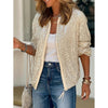 Sugar & Lace Womens Apricot Sequin Zip up Jacket