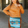 Sugar & Lace Womens Aztec Embroidered Jacket Camel - SLJO311-CML