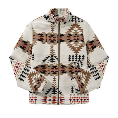 Sugar & Lace Womens Aztec Printed Zip Up Jacket 