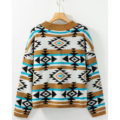 Sugar & Lace Womens Aztec Striped Sweater