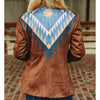 Sugar & Lace Womens Aztec printed Suede Lapel Blazer Brown - SLJO376-BR