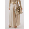 Sugar & Lace Womens Beige Wide Leg Casual Pants