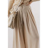 Sugar & Lace Womens Beige Wide Leg Casual Pants