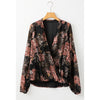 Sugar & Lace Womens Black Floral Blouse