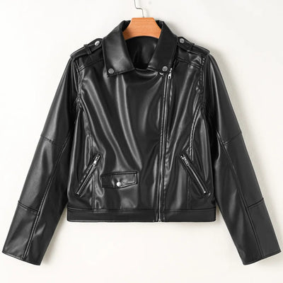 Sugar & Lace Womens Black Leather Jacket