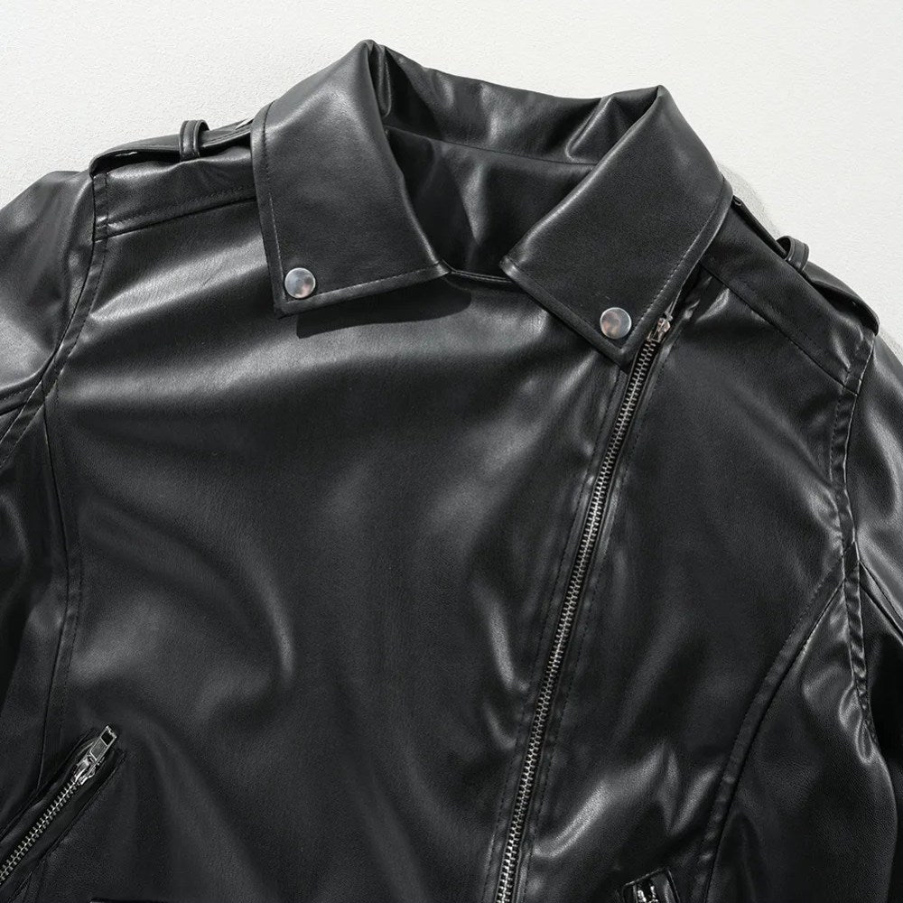 Sugar & Lace Womens Black Leather Jacket