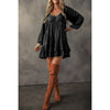 Sugar & Lace Womens Black Tiered Ruffled Dress