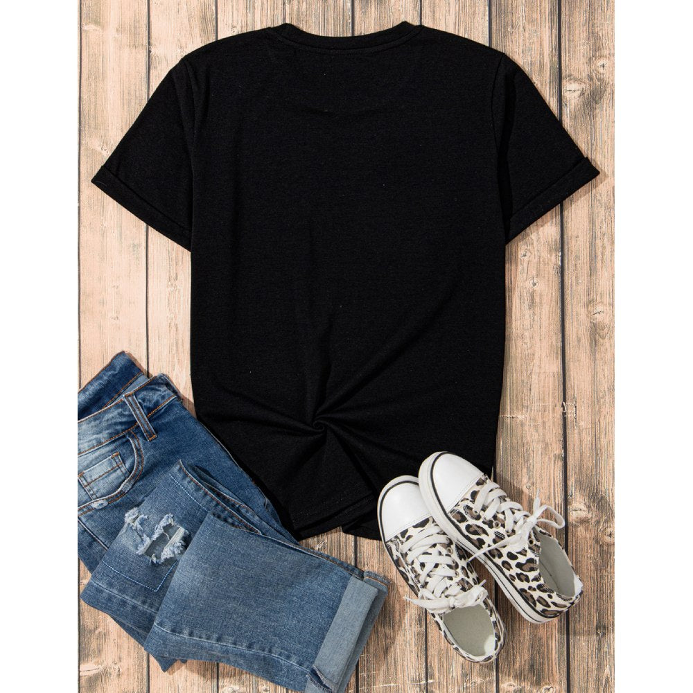 Sugar & Lace Womens Black Western T-Shirt