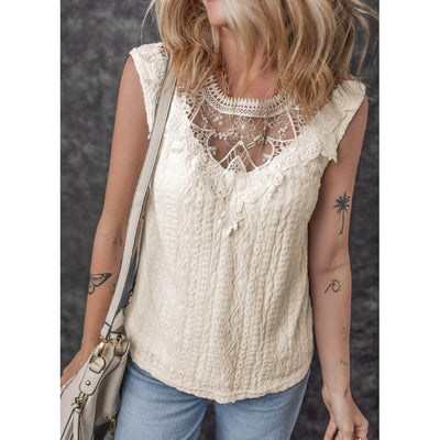 Sugar & Lace Womens Crochet Blouse