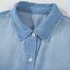 Sugar & Lace Womens Blue Denim Shirt Dress