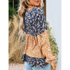 Sugar & Lace Womens Blue Floral Blouse