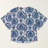 Sugar & Lace Womens Blue Vintage Flower Blouse