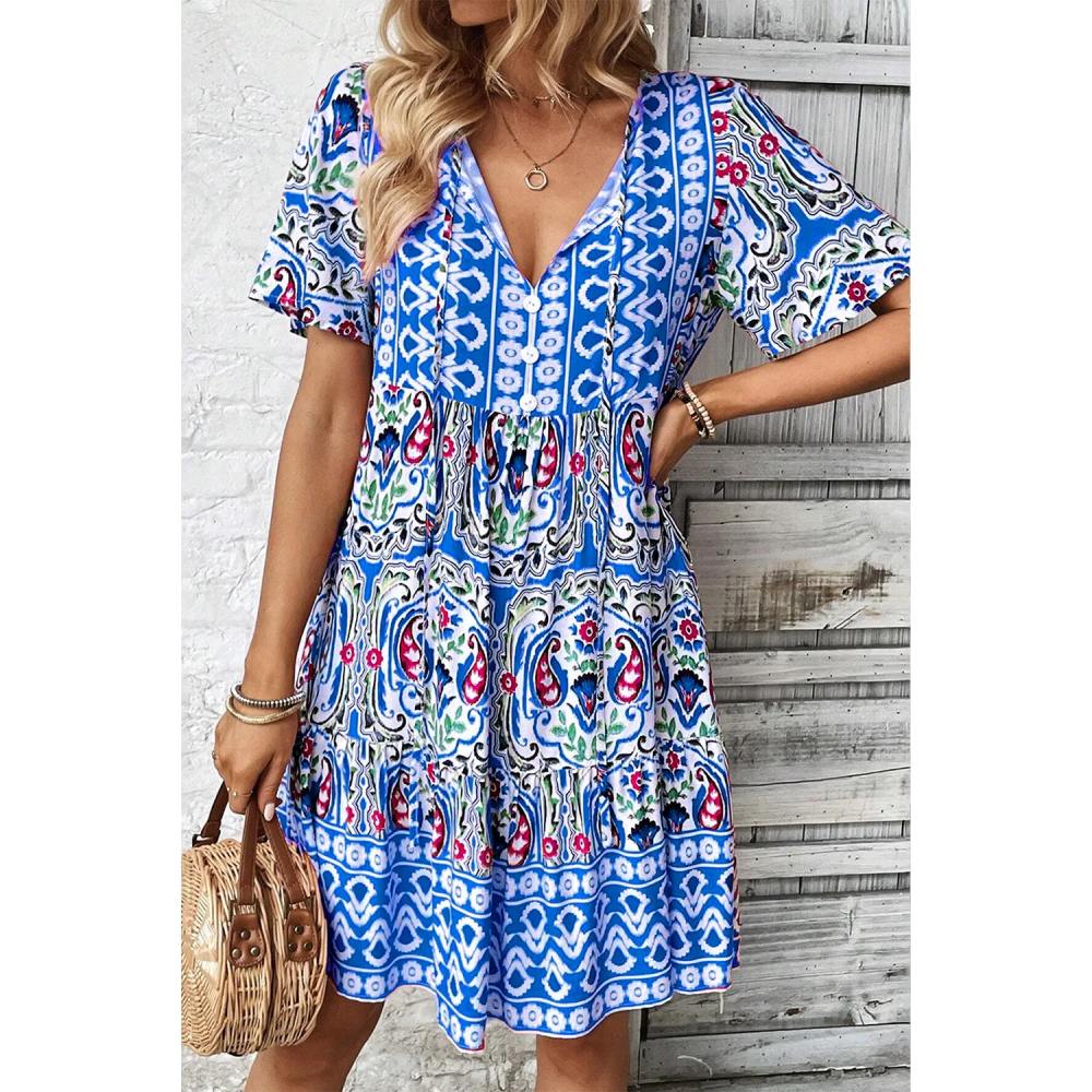 Sugar & Lace Womens Bohemian Print Dress