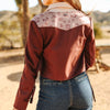 Sugar & Lace Womens Boot Stitch Front Tassel Jacket Burgundy - SLJO341-BURG