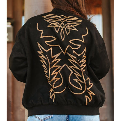 Sugar & Lace Womens Boot Stitch Jacket - SLJO241-BLACK