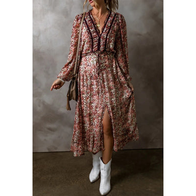 Sugar & Lace Womens Brown Floral Dress