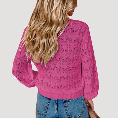 Sugar & Lace Womens Buttoned Crochet Cardigan
