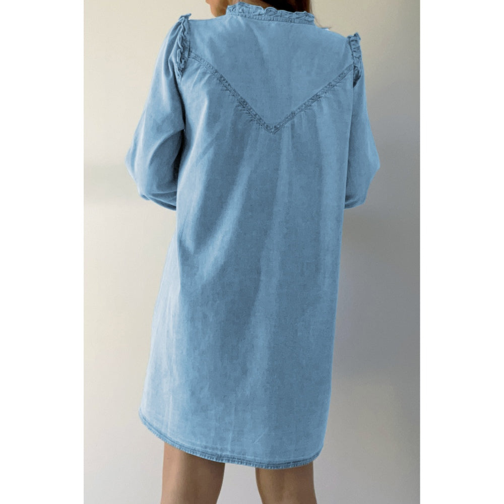 Sugar & Lace Womens Buttoned Denim Dress