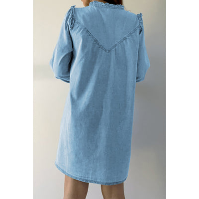 Sugar & Lace Womens Buttoned Denim Dress