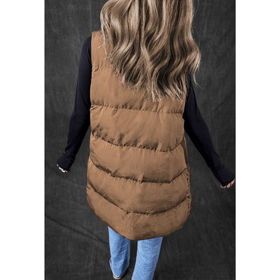 Sugar & Lace Womens Coffee Longline Vest