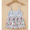 Sugar & Lace Womens Contrast Floral Spaghetti Straps Blouse White - SL25613781-P120