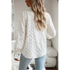 Sugar & Lace Womens Crescent Print Notched Neck Flounce Sleeve Blouse - SL25130857-P15