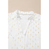 Sugar & Lace Womens Crescent Print Notched Neck Flounce Sleeve Blouse - SL25130857-P15