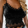 Sugar & Lace Womens Crochet Lace Bralette Black