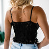 Sugar & Lace Womens Crochet Lace Bralette Black