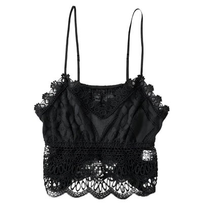 Sugar & Lace Womens Crochet Lace Bralette Black