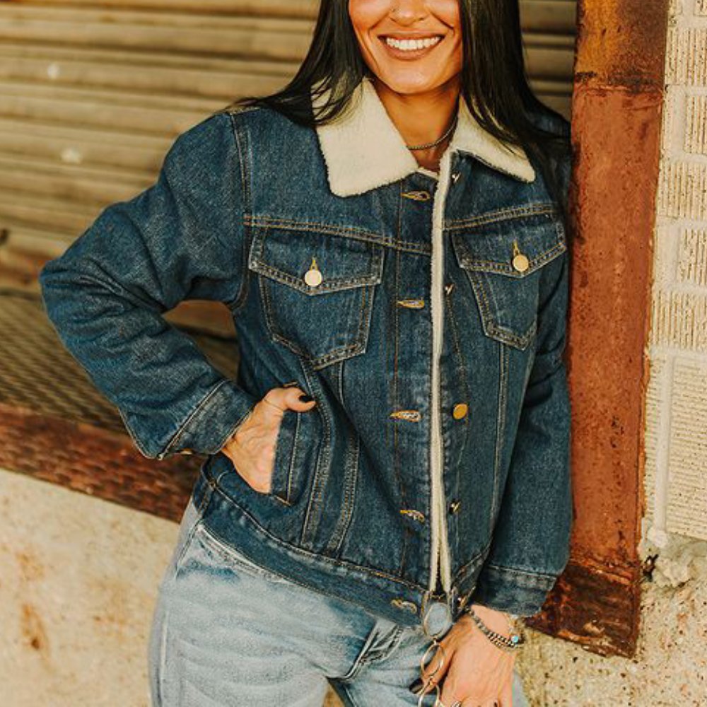 Sugar & Lace Womens Dark Wash Denim Jacket - SLJO255-DKW