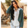 Sugar & Lace Womens Embroidered Bootstitch Jacket Teal - SLJO341-TEAL