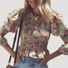 Sugar & Lace Womens Floral Bubble Sleeve Blouse