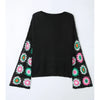 Sugar & Lace Womens Floral Crochet Sweater