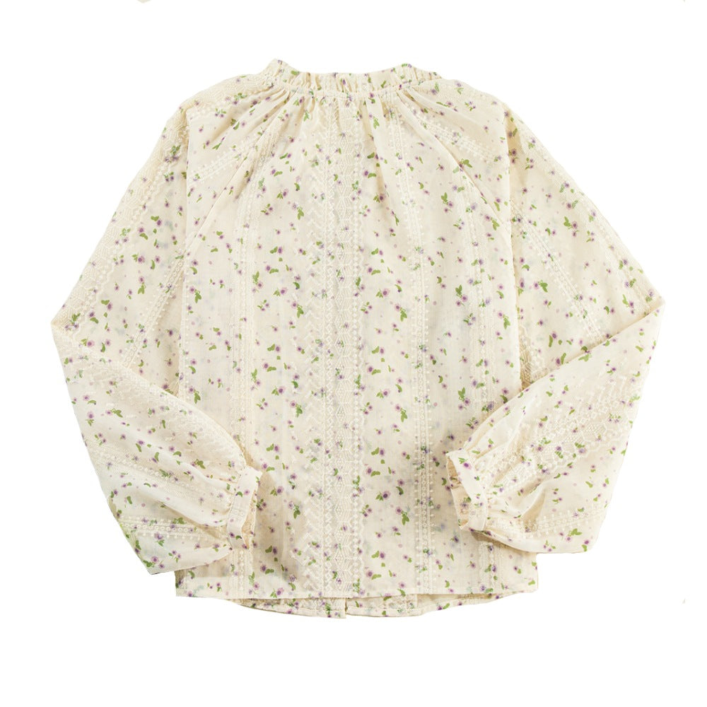 Sugar & Lace Womens Floral Embroidered Lace Blouse