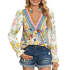 Sugar & Lace Womens Floral Print Ruffled Blouse