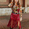 Sugar & Lace Womens Fringe Skirt Red - SLSK434-RED