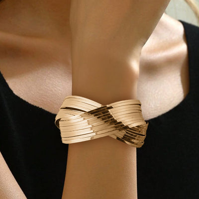 Sugar & Lace Womens Gold Crossover Bracelet