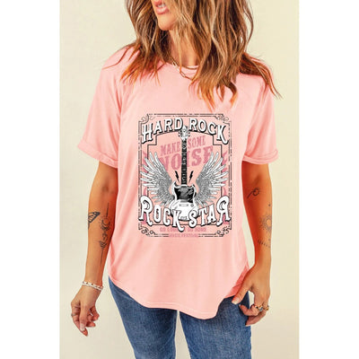 Sugar & Lace Womens Hard Rock Guitar T-Shirt