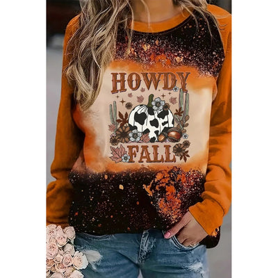 Sugar & Lace Womens Howdy Fall Pumpkin T-Shirt