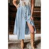 Sugar & Lace Womens Long Denim Skirt