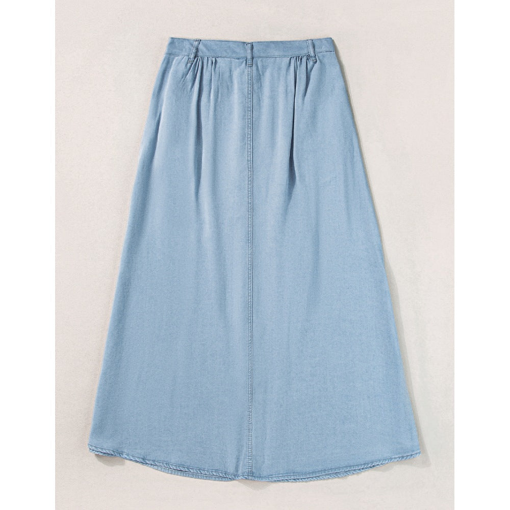 Sugar & Lace Womens Long Denim Skirt