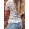 Sugar & Lace Womens Mock Neck Floral Blouse White - SL25136657-P120