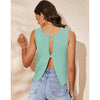 Sugar & Lace Womens Open Back Blouse