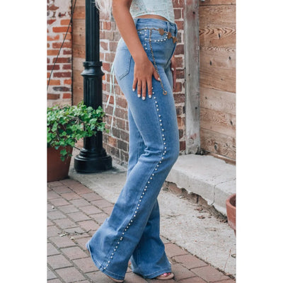 Sugar & Lace Womens Pearl Bootcut Jeans