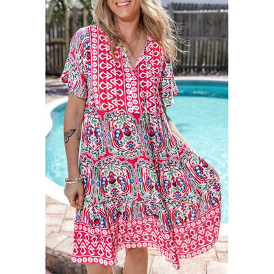 Sugar & Lace Womens Pink Bohemian Dress