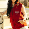 Sugar & Lace Womens Puffer Aztec Bootstitch Vest Burgundy - SLJO235-BUR